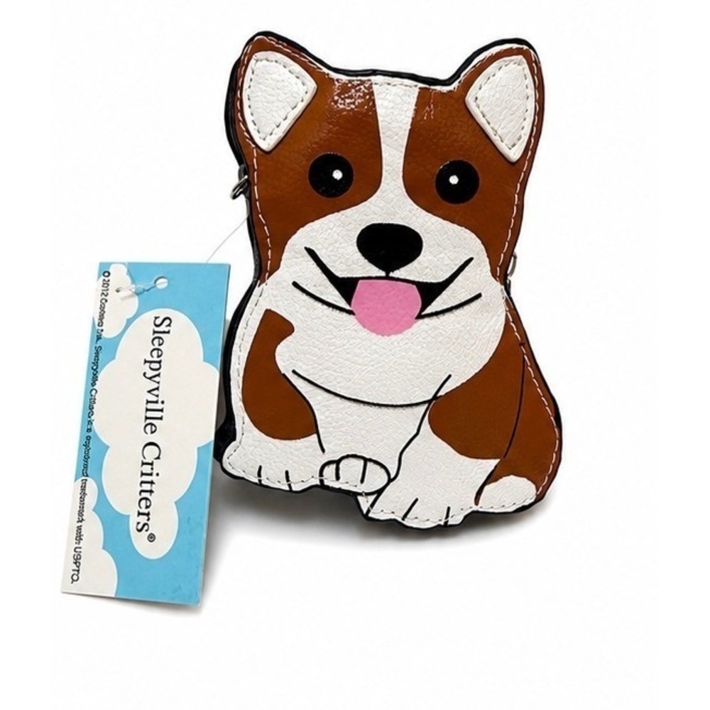 Sleepyville Critters Corgi Coin  Purse